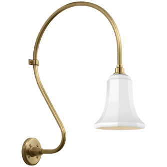 Academy Barn Light LED Barn Light in Hand-Rubbed Antique Brass (268|TOB 2805HAB/S8-WHT)