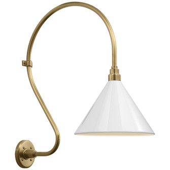 Academy Barn Light LED Barn Light in Hand-Rubbed Antique Brass (268|TOB 2805HAB/S11-WHT)