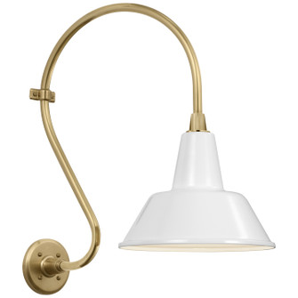 Academy Barn Light LED Barn Light in Hand-Rubbed Antique Brass (268|TOB 2804HAB/S1-WHT)