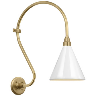 Academy Barn Light LED Barn Light in Hand-Rubbed Antique Brass (268|TOB 2804HAB/S10-WHT)