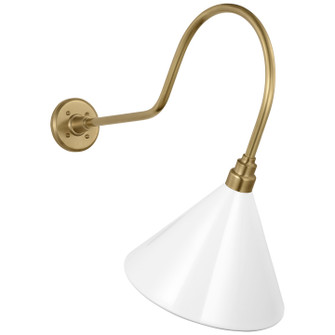 Academy Barn Light LED Barn Light in Hand-Rubbed Antique Brass (268|TOB 2803HAB/S11-WHT)