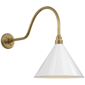 Academy Barn Light LED Barn Light in Hand-Rubbed Antique Brass (268|TOB 2802HAB/S11-WHT)