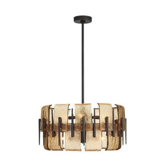 Lumora Six Light Chandelier in Smoke/Blackened Iron (314|DSI15)