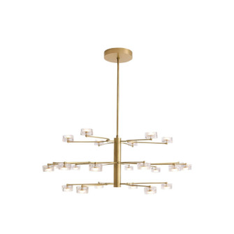 Glacielle LED Chandelier in Clear/Antique Brass (314|DLC54)