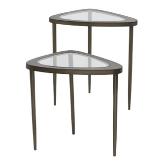 Millar Nesting Tables, S/2 in Antiqued Brass (52|50346)