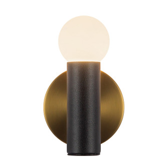 Calla LED Wall Sconce in Brushed Gold/Black Vegan Leather (347|WS26608-BG/BVL)