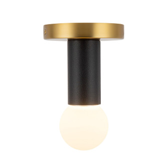 Calla LED Flush Mount in Brushed Gold/Black Vegan Leather (347|SF26608-BG/BVL)