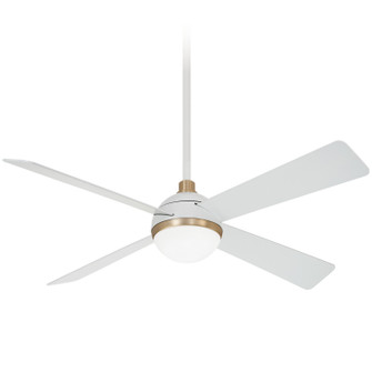 Orb 54''Ceiling Fan in Flat White And Soft Brass (15|F623L-WHF/SBR)