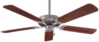 Contractor 52'' 52''Ceiling Fan in Brushed Steel W/ Dark Walnut (15|F547-BS/DW)