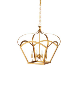 Coronet Four Light Lantern in Antique Gold Leaf (142|9000-1487)