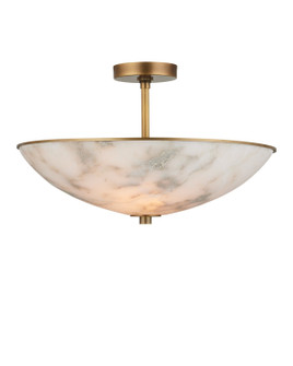 Volterra Two Light Semi-Flush Mount in Natural / Antique Brass (142|9000-1478)