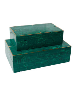 Orin Box Set of 2 in Green / Brushed Brass (142|1200-1122)
