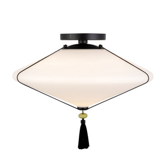Reeve One Light Flush Mount in Matte Black/Opal Glass (452|SF481015MBOP)