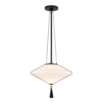 Reeve One Light Pendant in Matte Black/Opal Glass (452|PD481015MBOP)