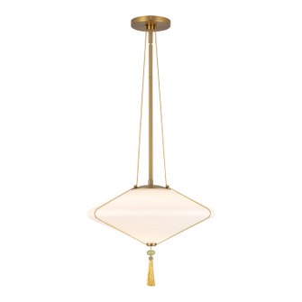 Reeve One Light Pendant in Brushed Gold/Opal Glass (452|PD481015BGOP)