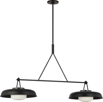 Liora Two Light Linear Chandelier in Aged Iron (454|SCRJLS171AIOEG)