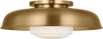 Liora One Light Flush Mount in Estate Brass (454|SCRJFM169EBSOEG)