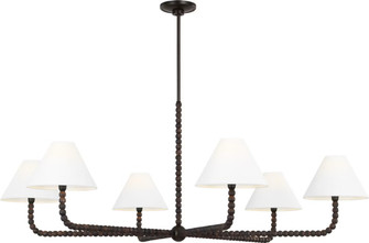 Fiona Six Light Chandelier in Aged Iron (454|SCCHCCH113AIBAWWL)