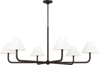 Fiona Six Light Chandelier in Aged Iron (454|SCCHCCH113AIBAWWL)