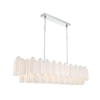 Addis 16 Light Linear Chandelier in Polished Chrome (60|ADD-337-CH-WH)