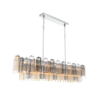 Addis 16 Light Linear Chandelier in Polished Chrome (60|ADD-337-CH-AU)