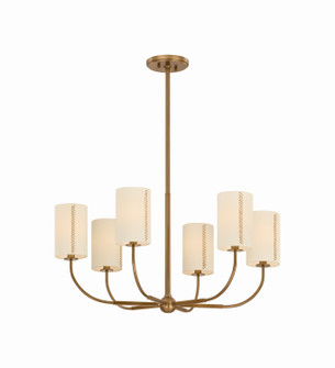 Teddy Six Light Chandelier in Patina Brass (67|F3030-PBR)