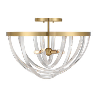 Jennings Four Light Semi-Flush Mount in Warm Brass (51|6-1777-4-322)