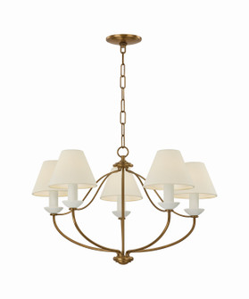 Brinlea Five Light Chandelier in Patina Brass (428|H1197805-PBR)