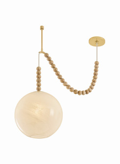 Makena One Light Pendant in Aged Brass (428|H1179701-AGB)