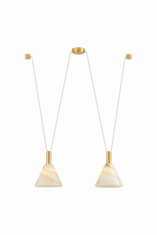 Eileen Two Light Linear Pendant in Aged Brass (428|H1178902-AGB)