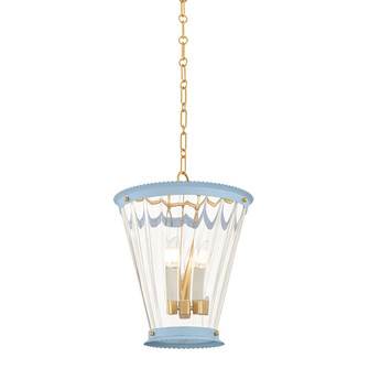 Lucretia Three Light Lantern in Aged Brass (428|H1136703-AGB/SAO)