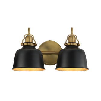 Hollis Two Light Wall Sconce in Natural Aged Brass (16|21422BKNAB)