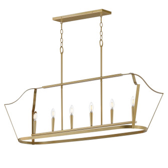 Arden Six Light Linear Pendant in Natural (16|10427NAB)