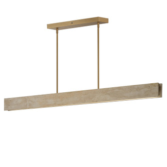 Lintel LED Linear Pendant in Travertine / Natural Aged Brass (86|E26268-TVNAB)