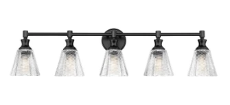 Auden Five Light Vanity in Matte Black (224|7704-5V-MB)