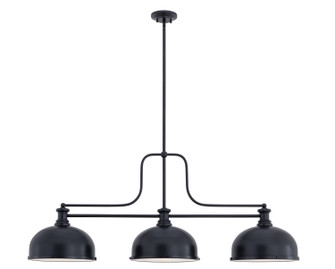 Melange Three Light Billiard in Matte Black (224|725-3MB-D12MB)