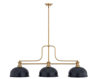 Melange Three Light Billiard in Heritage Brass (224|725-3HBR-D12MB)