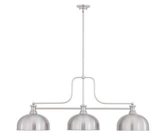 Melange Three Light Billiard in Brushed Nickel (224|725-3BN-D13BN)
