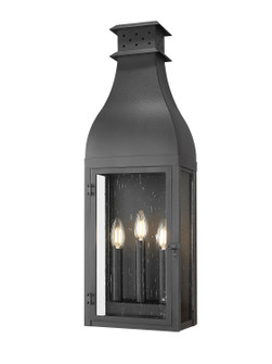Toulouse Three Light Outdoor Wall Mount in Sand Black (224|5030B-BK)