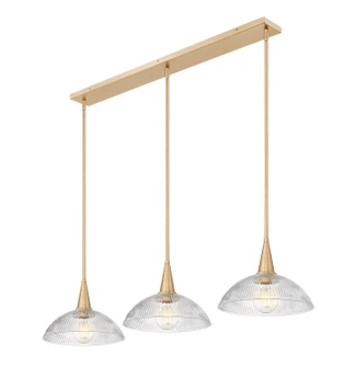 Lunelle Three Light Linear Chandelier in Modern Gold (224|3051P12-3L-MGLD)