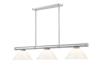 Vanguard Three Light Billiard in Brushed Nickel (224|3050-3BN-PWH)