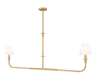 Tova Two Light Linear Chandelier in Rubbed Brass (224|3049-60L-RB)