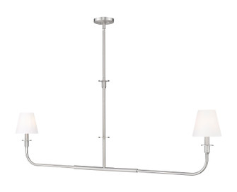 Tova Two Light Linear Chandelier in Brushed Nickel (224|3049-60L-BN)