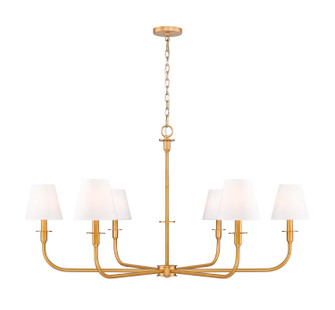 Tova Six Light Chandelier in Rubbed Brass (224|3049-45RB)