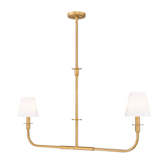 Tova Two Light Linear Chandelier in Rubbed Brass (224|3049-42L-RB)