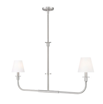 Tova Two Light Linear Chandelier in Brushed Nickel (224|3049-42L-BN)