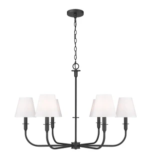 Tova Six Light Chandelier in Matte Black (224|3049-32MB)