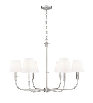 Tova Six Light Chandelier in Brushed Nickel (224|3049-32BN)