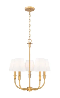 Tova Five Light Chandelier in Rubbed Brass (224|3049-18C-RB)
