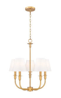 Tova Five Light Chandelier in Rubbed Brass (224|3049-18C-RB)